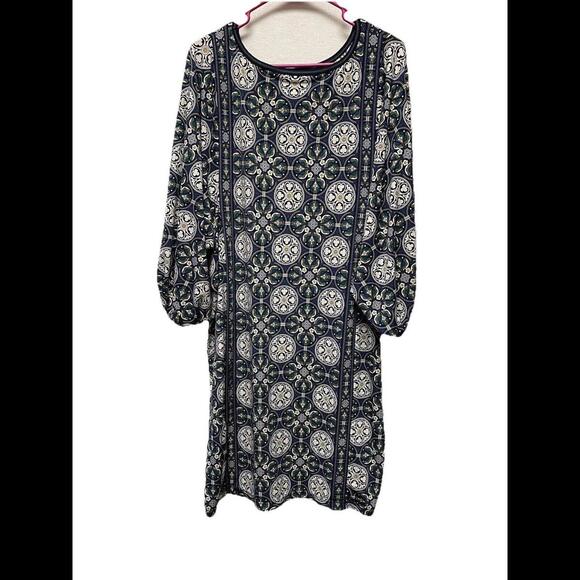 Max Studio Women’s Paisley Multicolor Geometric Boho Shift Dress Wing Sleeve XL - Picture 9 of 9